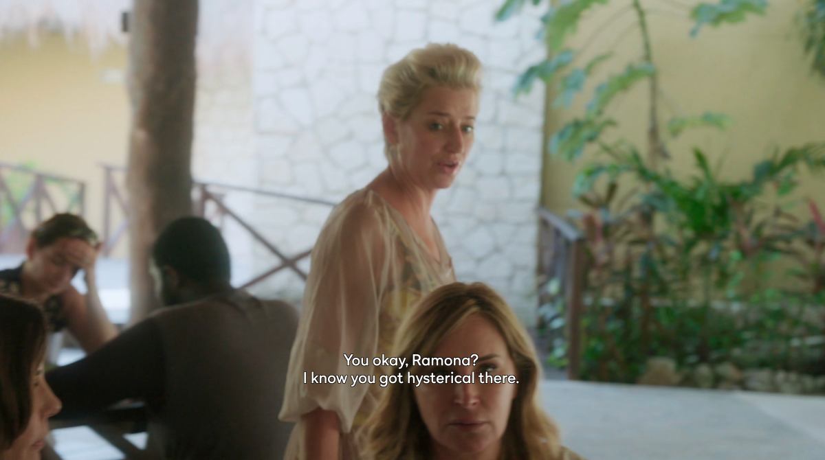 Dorinda saying YOU OKAY RAMONA, I KNOW YOU GOT HYSTERICAL THERE.